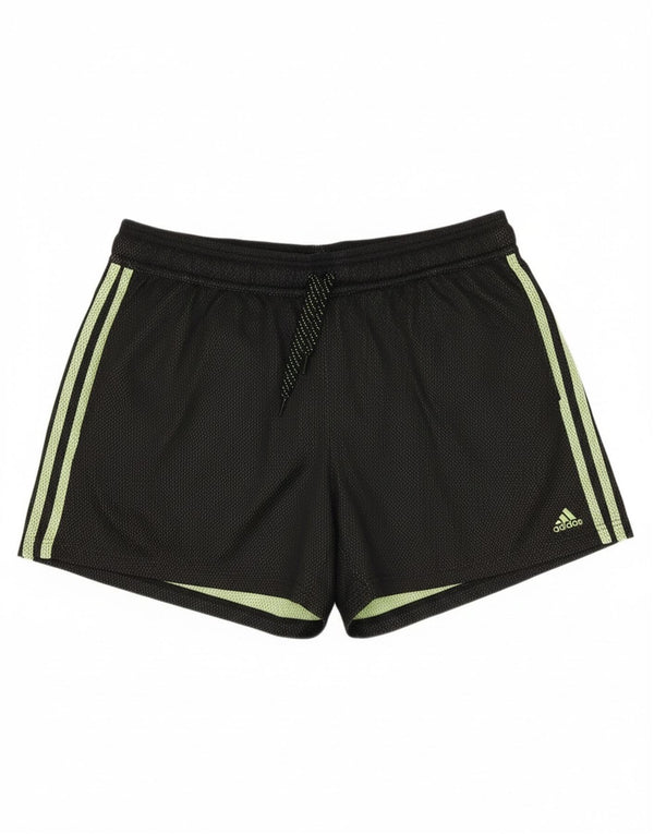Adidas Damen Sportshorts UK 16/18 Large Schwarz Polyester