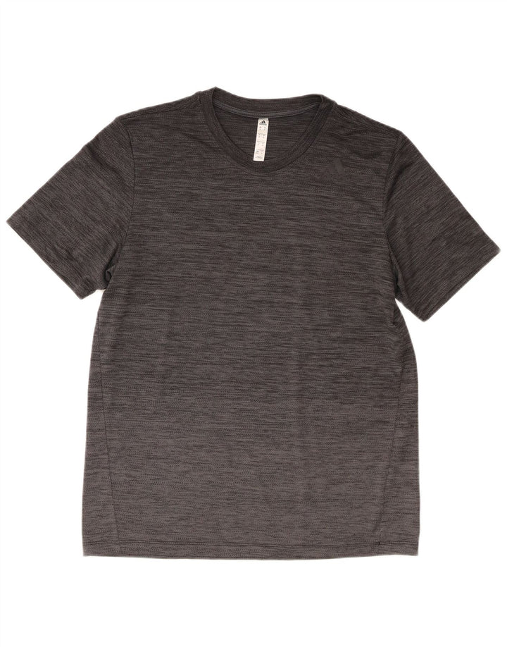 Adidas Herren T-Shirt Top Mittelgrau geflecktes Polyester