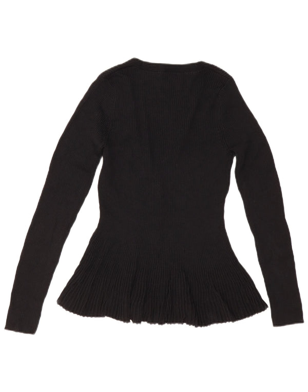 Massimo Dutti Damen-Cardigan-Pullover UK 8 Small Schwarz