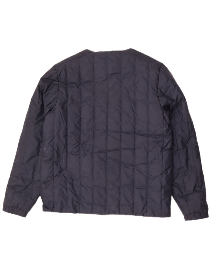 Adidas Herren Wattierte Jacke UK 40 Large Marineblau Polyester