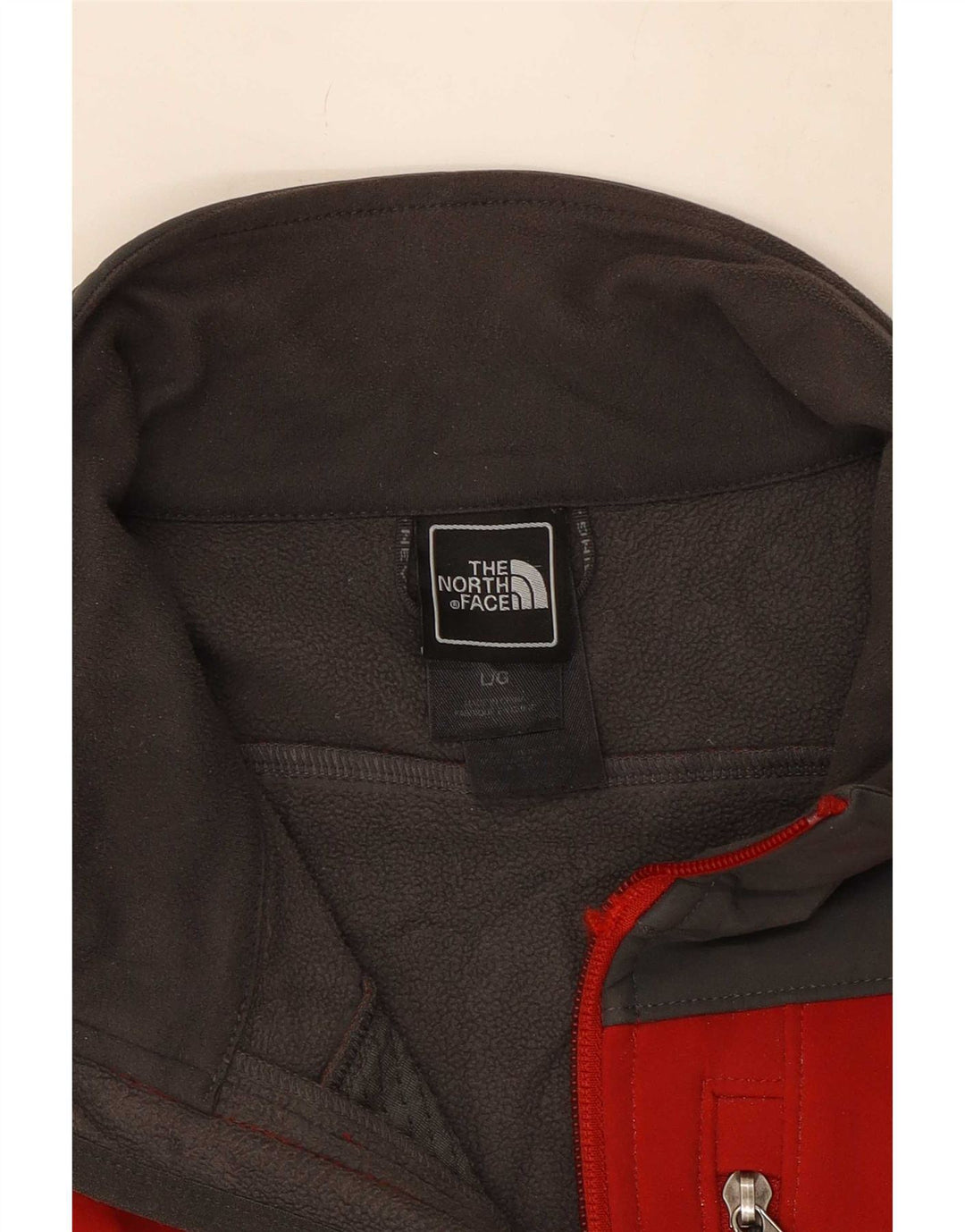 The North Face Herren-Windbreaker-Jacke, UK 40, Größe L, Rot, Farbblock