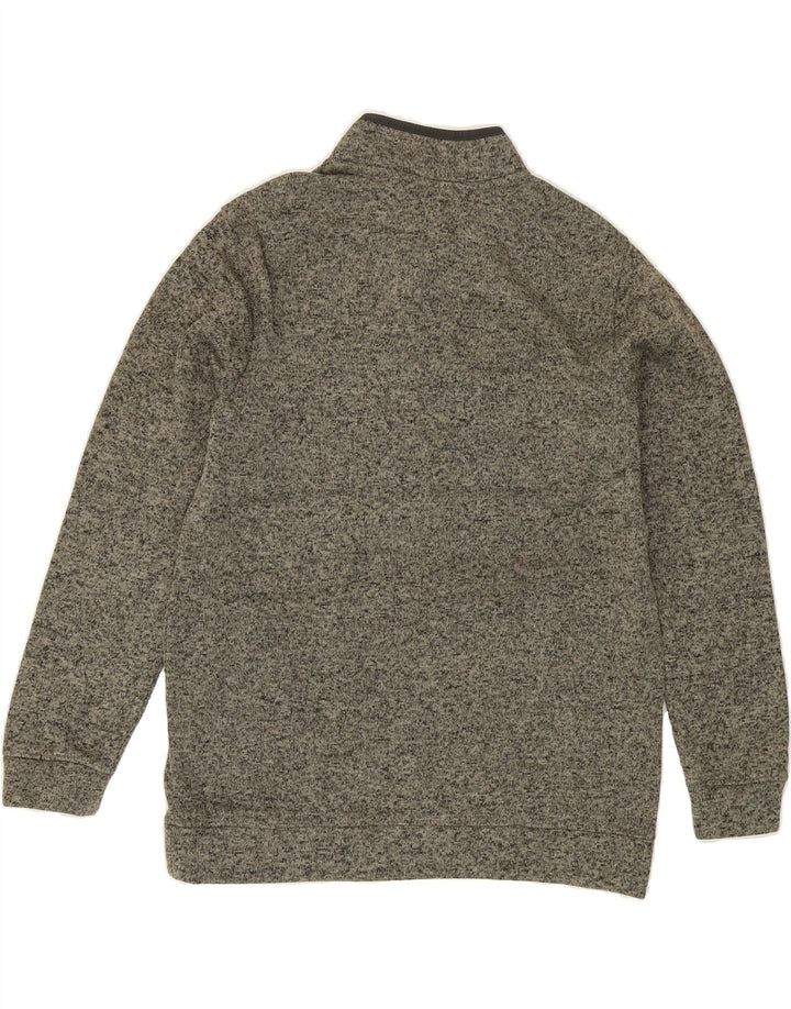 EDDIE BAUER Mens Button Neck Sweatshirt Jumper Large Grey Flecked Vintage Eddie Bauer and Second-Hand Eddie Bauer from Messina Hembry 