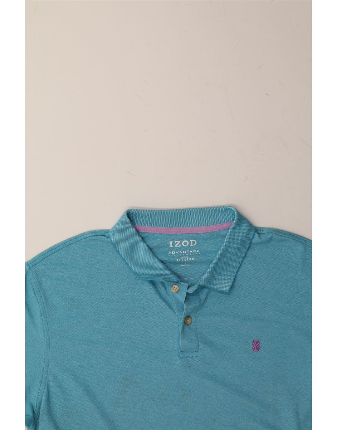 IZOD Mens Polo Shirt Large Blue Cotton Vintage Izod and Second-Hand Izod from Messina Hembry 
