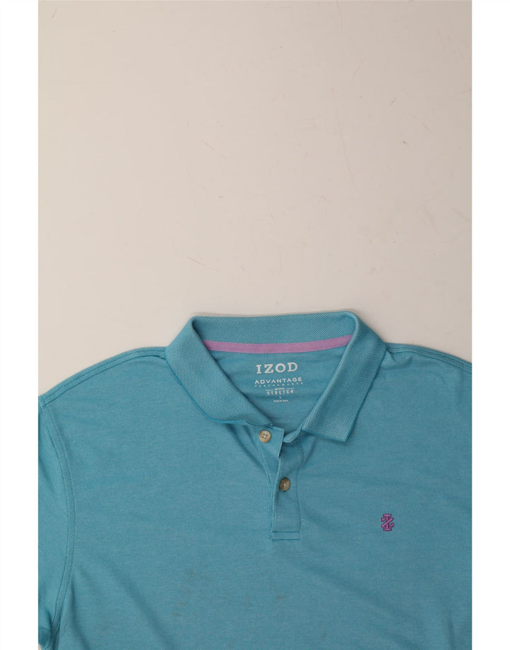 IZOD Mens Polo Shirt Large Blue Cotton Vintage Izod and Second-Hand Izod from Messina Hembry 