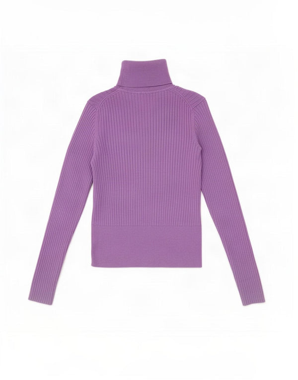 Zara Damen Crop Bluse Top UK 12 Mittellila Viskose