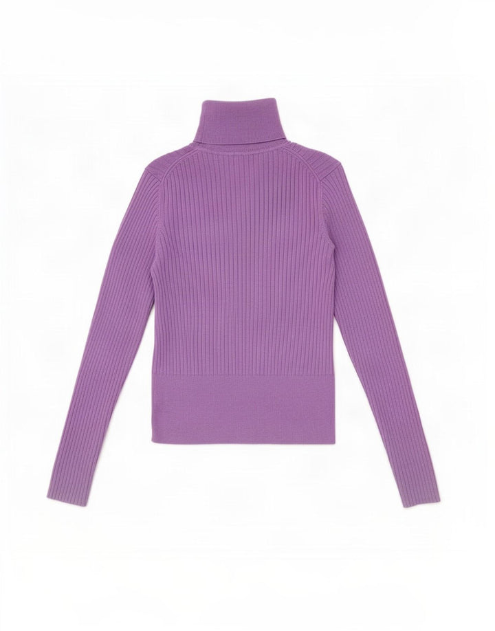 Zara Damen Crop Bluse Top UK 12 Mittellila Viskose