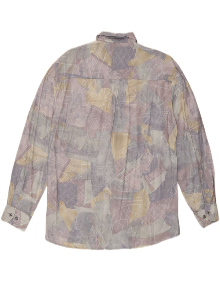 CLUB D'AMINGO Mens Abstract Pattern Shirt Size 39/40 Medium Multicoloured Vintage Club D'Amingo and Second-Hand Club D'Amingo from Messina Hembry 
