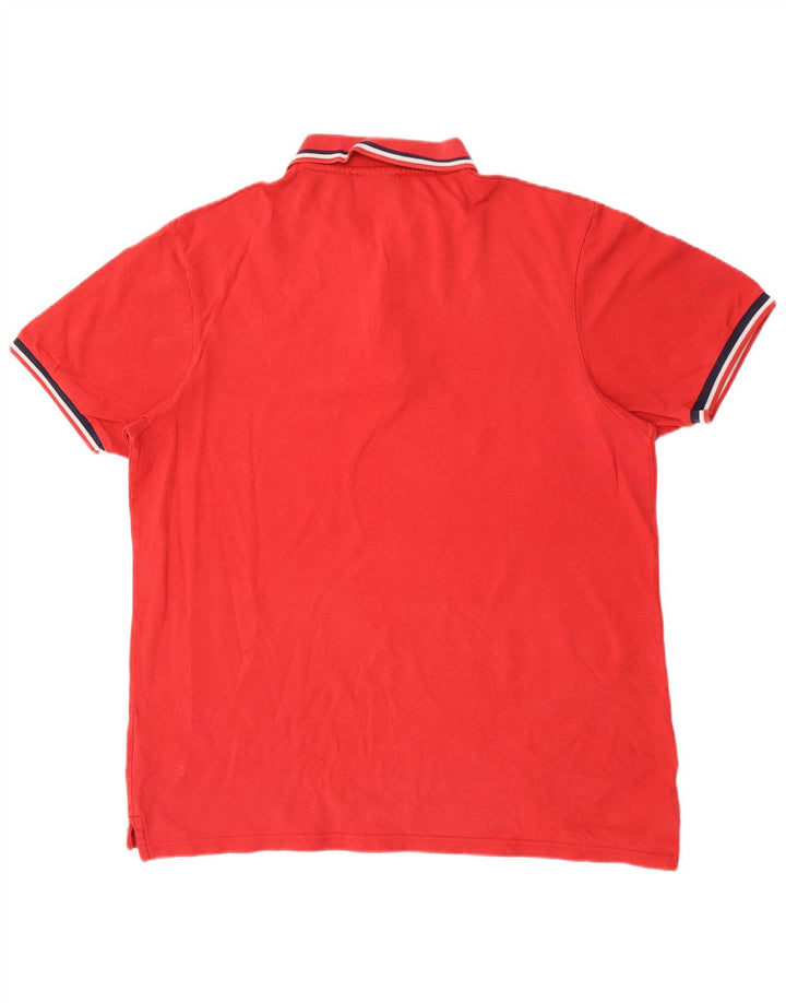 Fila Herren Poloshirt 2XL Rote Baumwolle