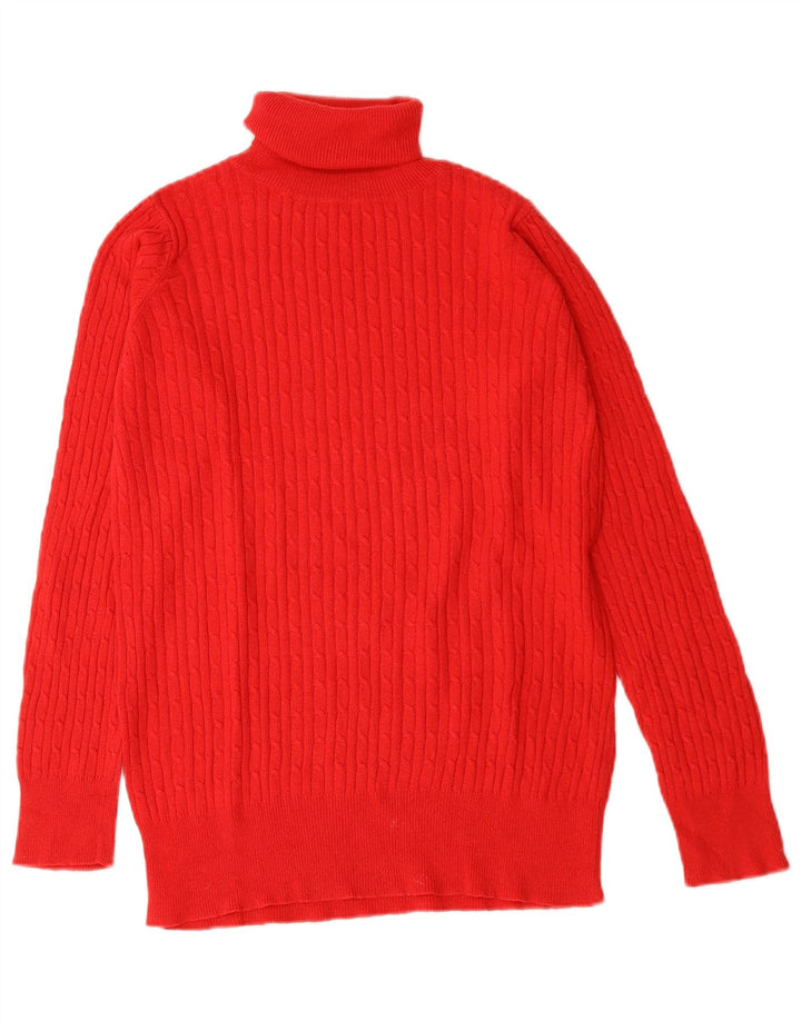 Zara Damen-Pullover mit Rollkragen, Gr. 14, Rot, Größe L