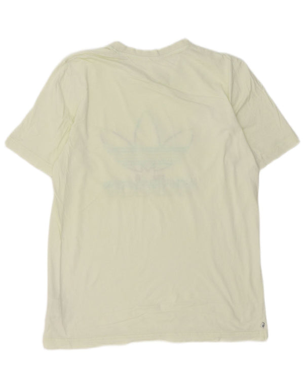 Adidas Herren Grafik T-Shirt Top mittelgelbe Baumwolle
