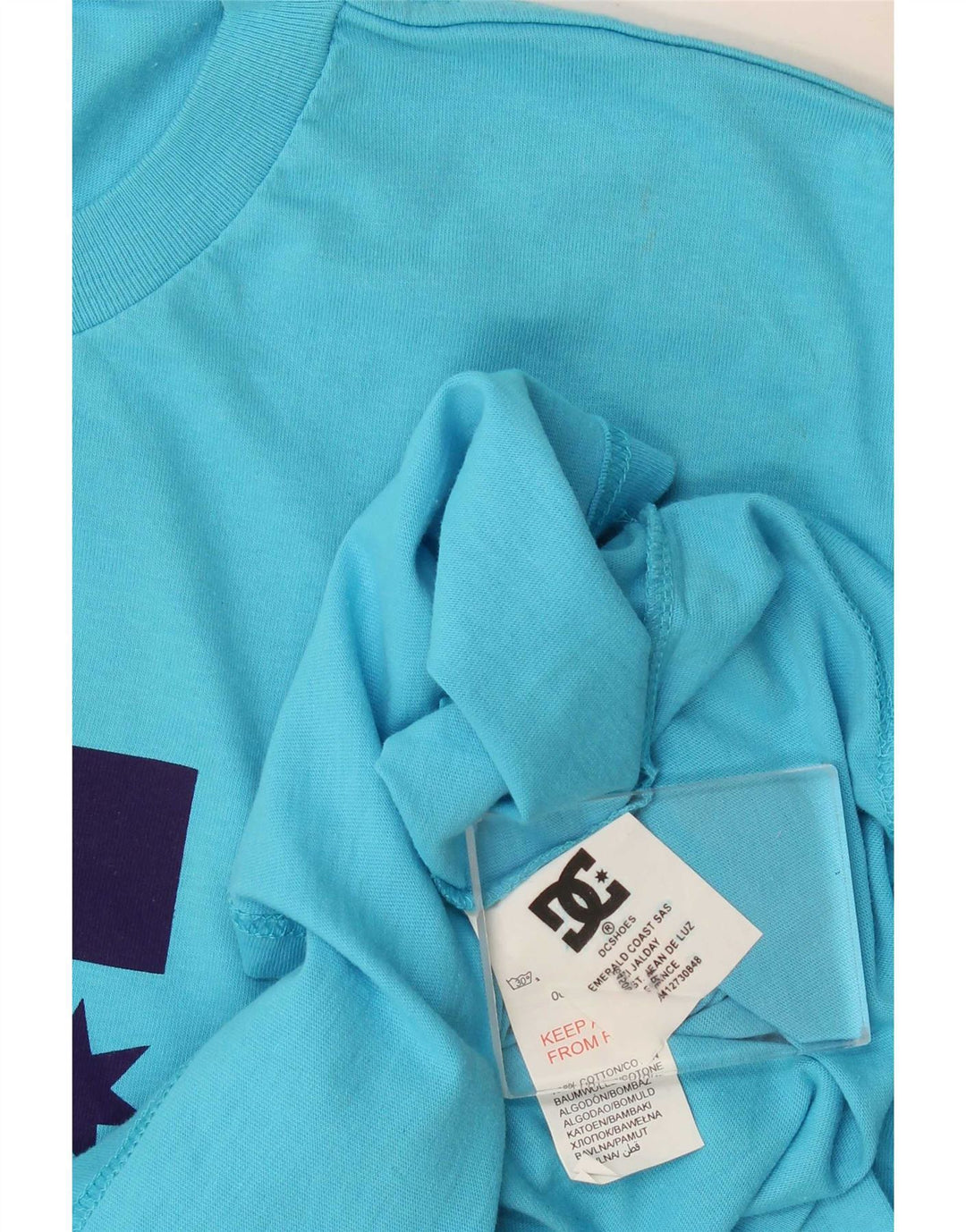 DC Herren Grafik T-Shirt Top XL Blau Baumwolle