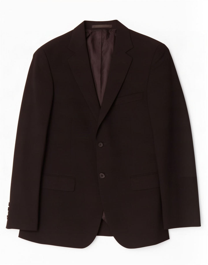 Marks & Spencer Herren-Blazer mit 2 Knöpfen, UK 40, Mittelschwarz, Polyester