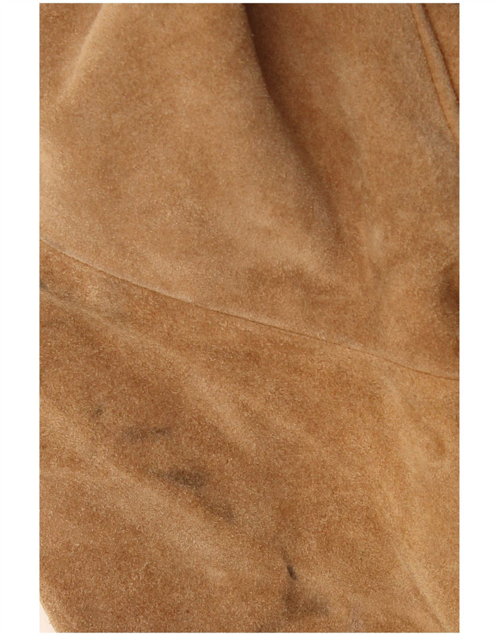 Vintage Damen Crop Wildlederjacke UK 20 2XL Braun Western