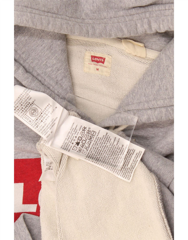 Levi's Herren-Kapuzenpullover mit Grafik, mittelgrau gesprenkelte Baumwolle