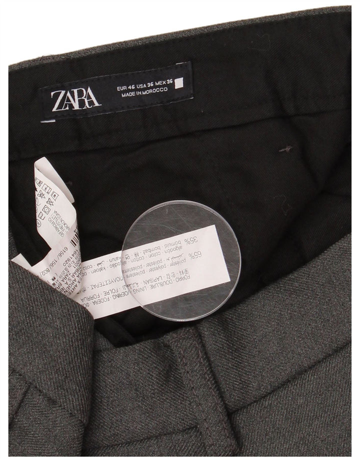 Gerade Cargohose für Herren von ZARA, EU 46, XL, B36, L30, Grau, Polyester