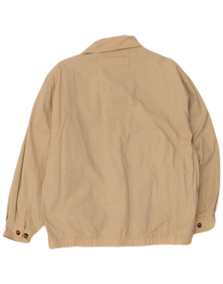 Tommy Hilfiger Herren Bomberjacke UK 36 Small Beige Baumwolle