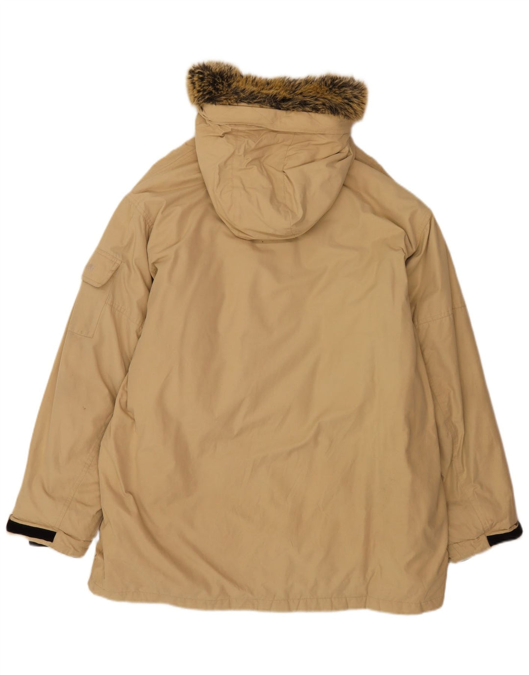 Timberland Herren-Parka mit Kapuze, UK 40, großes beiges Nylon