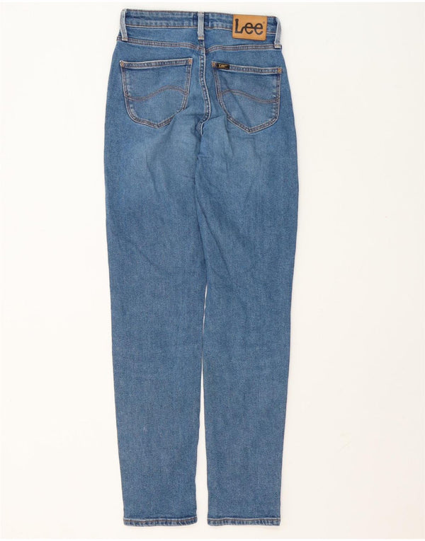 Lee Damen Mom Straight Jeans W25 L30 Blaue Baumwolle