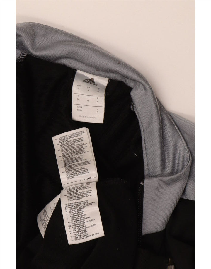 Adidas Herren-Trainingsanzug-Top-Jacke, Mittelschwarzes Colourblock-Polyester