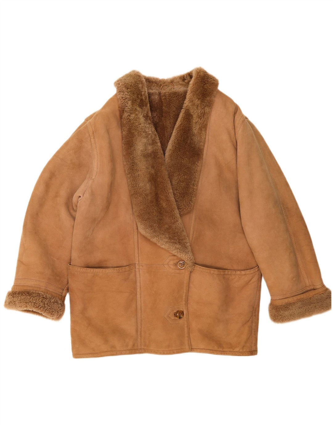 Christia Damen Lammfelljacke UK 20 2XL Beige
