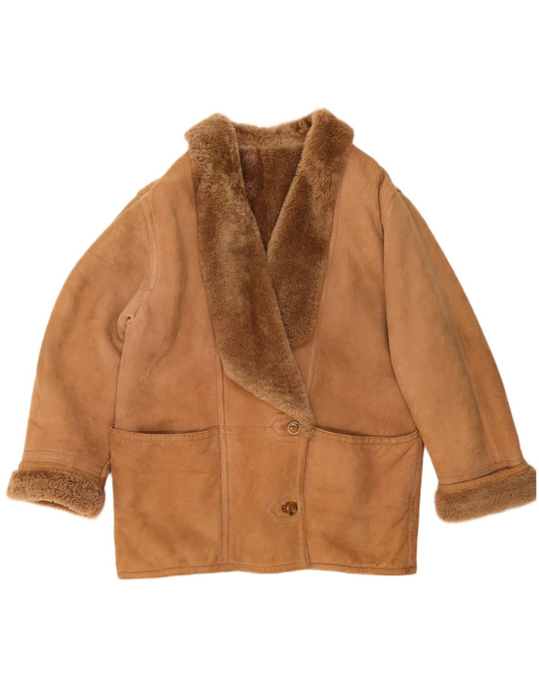 Christia Damen Lammfelljacke UK 20 2XL Beige