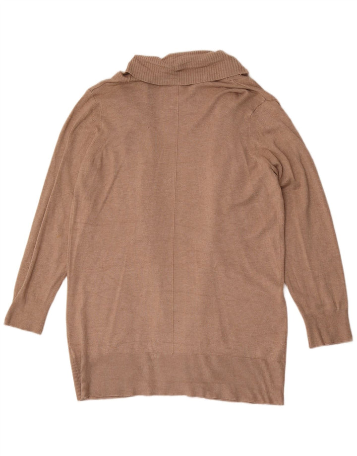 Marks & Spencer Damen Longline Open Cardigan Pullover UK 14 Mittelbraun