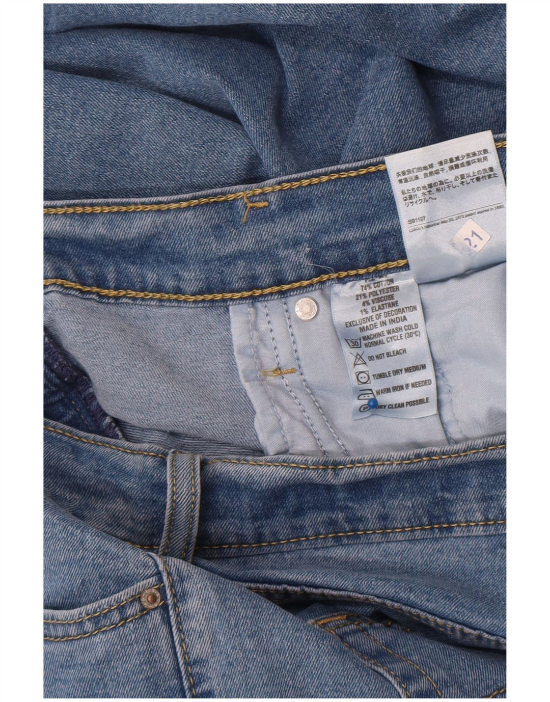 Levi's Herren Straight Jeans W34 L28 Blaue Baumwolle