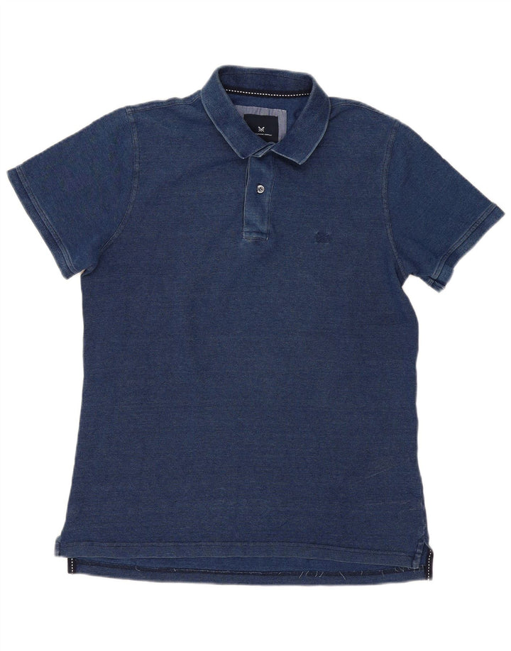 Crew Clothing Herren-Poloshirt aus mittelblauer Baumwolle