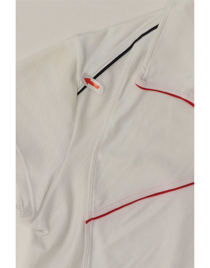 Asics Herren Grafik T-Shirt Top Mittelweiß gestreift Polyamid Sport