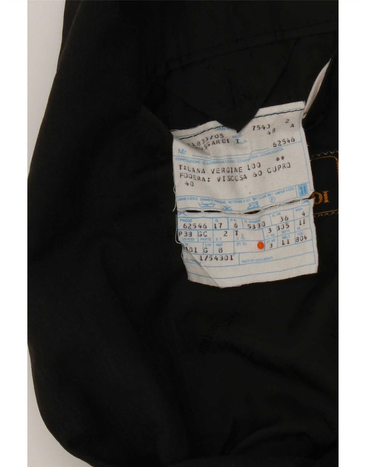 Trussardi Herren-Blazer mit 2 Knöpfen IT 48 Mittelschwarze Schurwolle