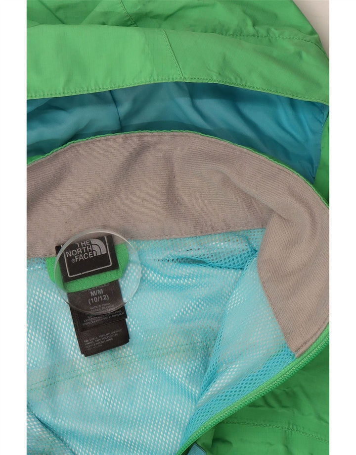 The North Face Mädchen-Regenjacke mit Kapuze, 10–11 Jahre, mittelgrünes Nylon