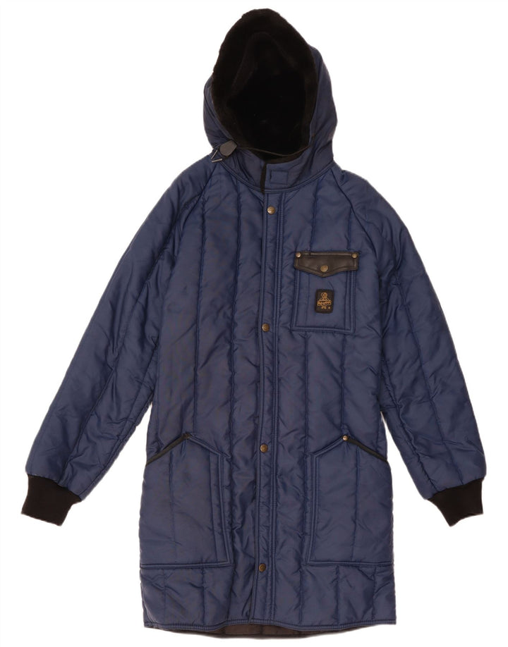 Refrigiwear Wattierter Jungenmantel mit Kapuze, 13–14 Jahre, Marineblau, Polyamid