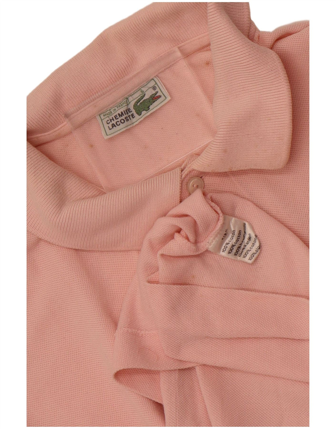Lacoste Herren-Poloshirt, Größe 5, groß, rosa Baumwolle