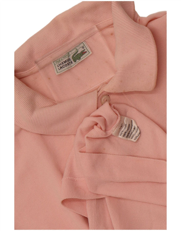 Lacoste Herren-Poloshirt, Größe 5, groß, rosa Baumwolle