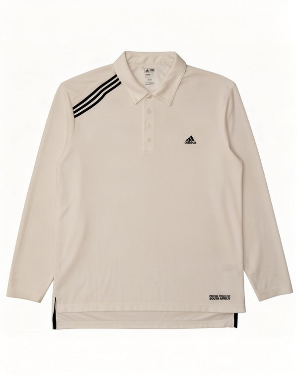 Adidas Herren Climalite Langarm-Poloshirt XL Weiß Polyester