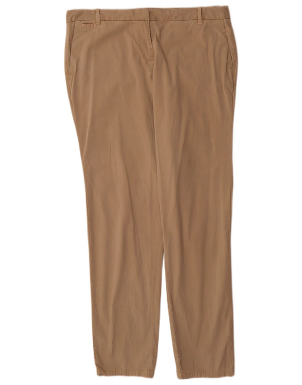 Marks & Spencer Slim Chino-Hose für Damen, UK 14, Größe L, W34, L30, Beige, Baumwolle