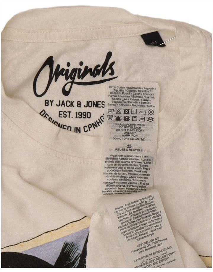 Jack & Jones Herren-T-Shirt mit Grafik, mittelweiße Baumwolle