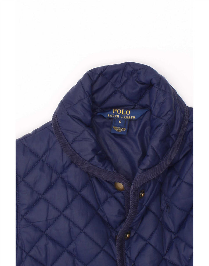 Polo Ralph Lauren Steppjacke für Mädchen, 5–6 Jahre, Marineblau, Polyester