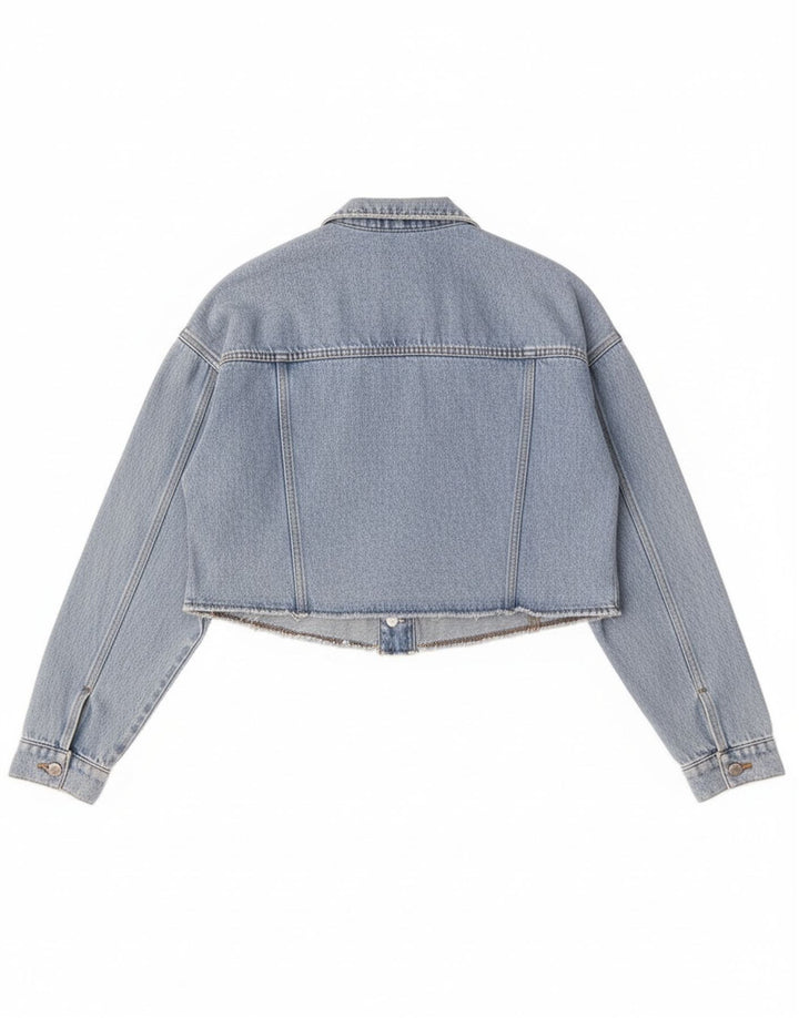 Esprit Womens Crop Oversized Jeansjacke UK 10 Small Blau Baumwolle