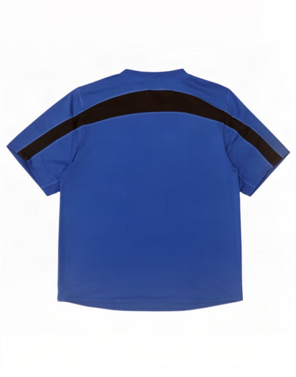Adidas Herren T-Shirt Top 2XL Blau Colourblock