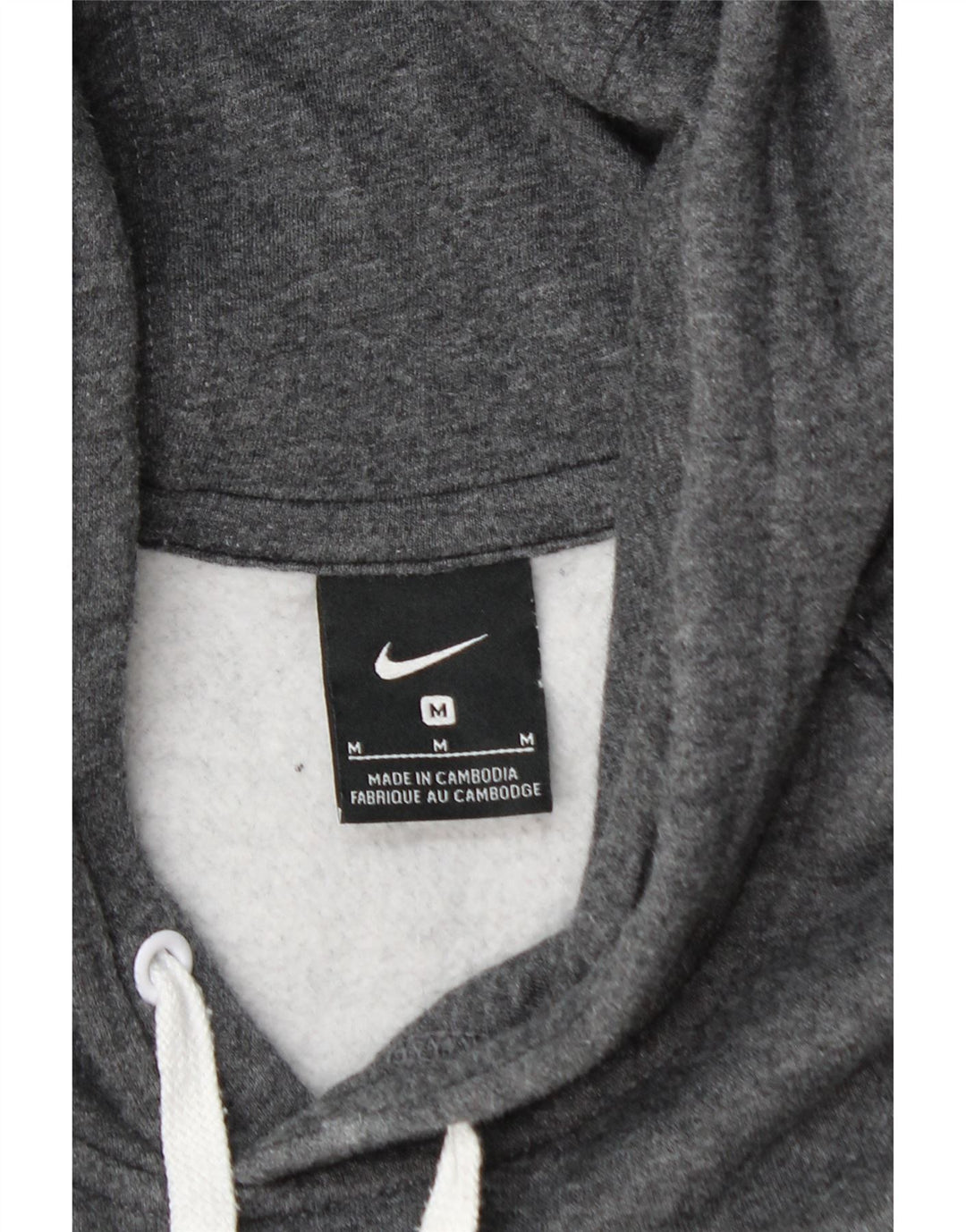NIKE Mens Hoodie Jumper Medium Grey Cotton
