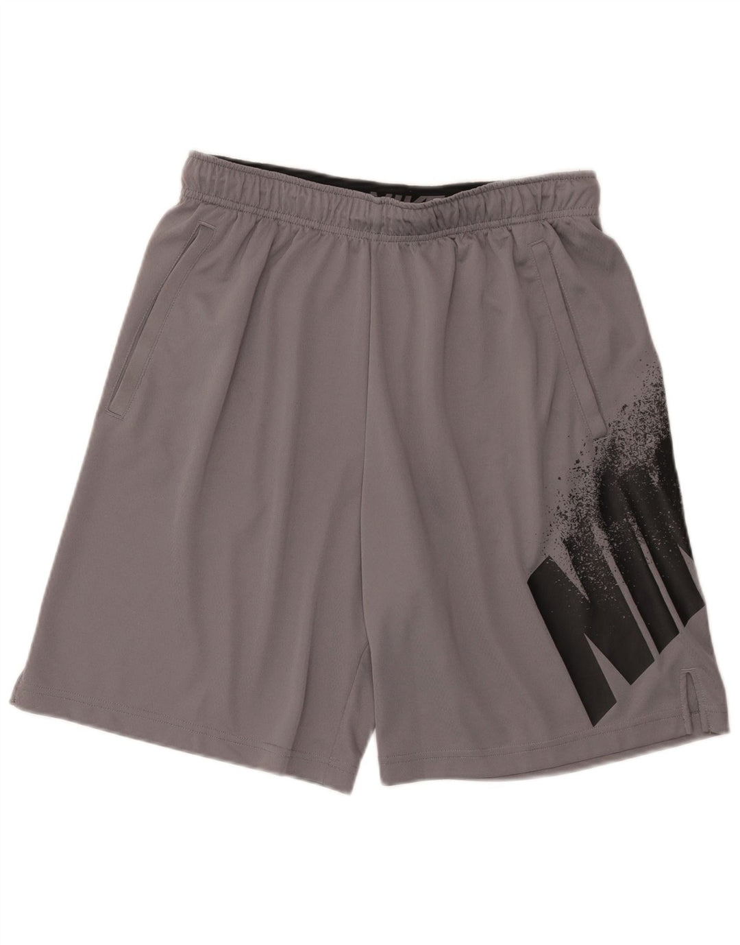 Nike Herren Dri Fit Graphic Sportshorts, großes graues Polyester