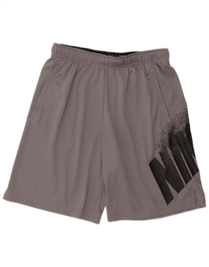 Nike Herren Dri Fit Graphic Sportshorts, großes graues Polyester