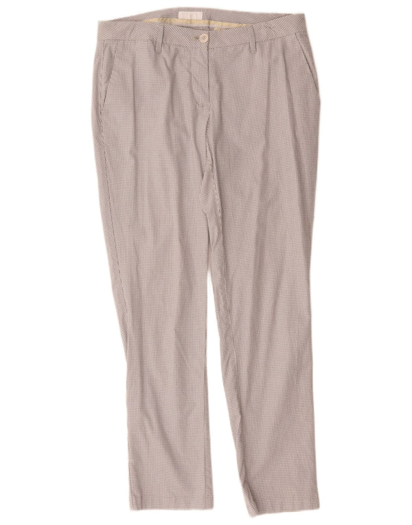 Conte of Florence Damen Chinohose IT 46 Large W32 L28 Grau Gingham