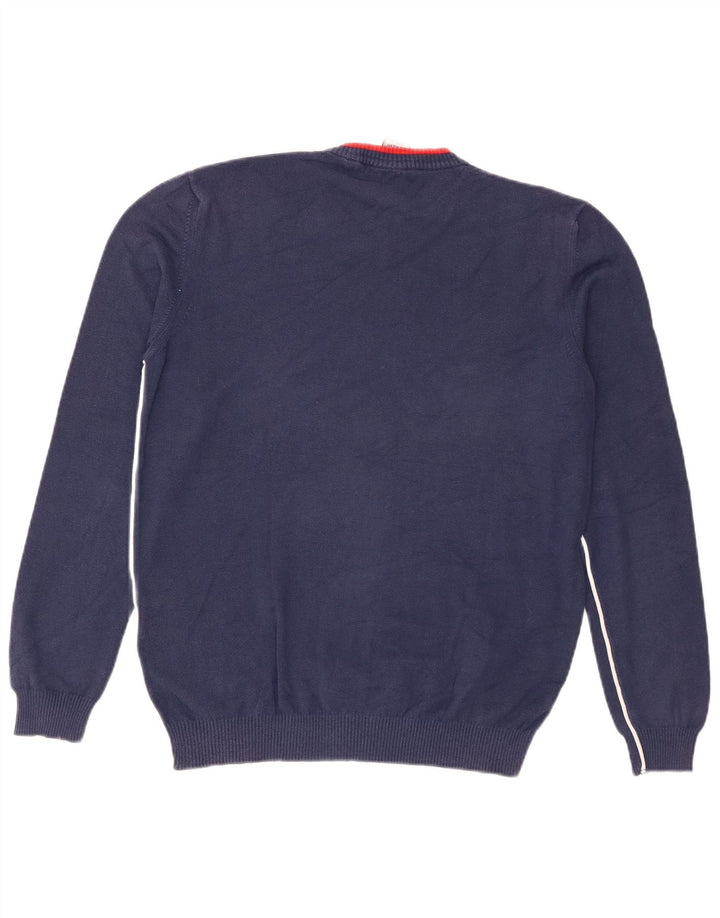Murphy & Nye Herren-Sailmakers-Pullover mit V-Ausschnitt, groß, marineblaue Baumwolle