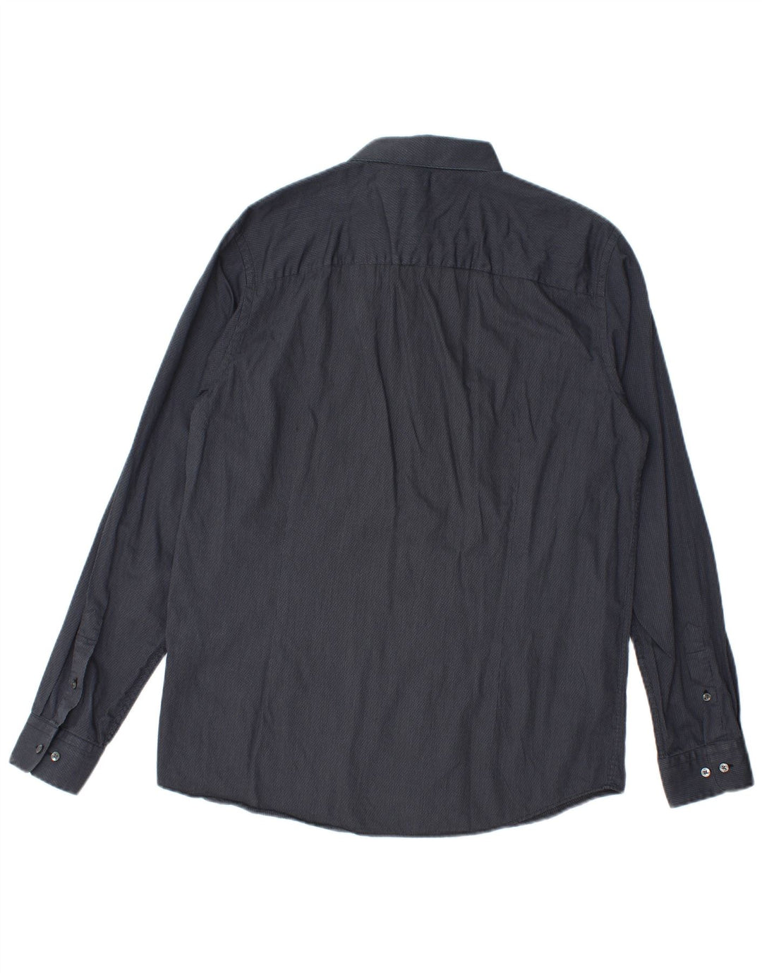 Jack & Jones Herrenhemd, Größe 42, groß, graue Nadelstreifen-Baumwolle