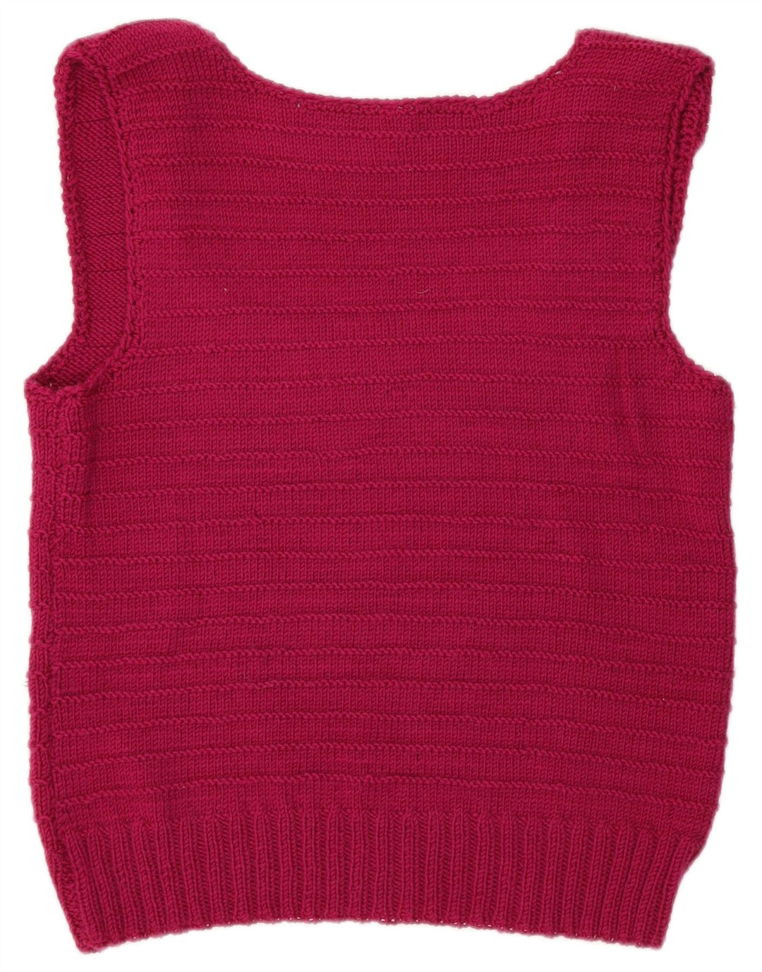 Vintage Damen Weste Tank Top UK 14 Mittelrosa