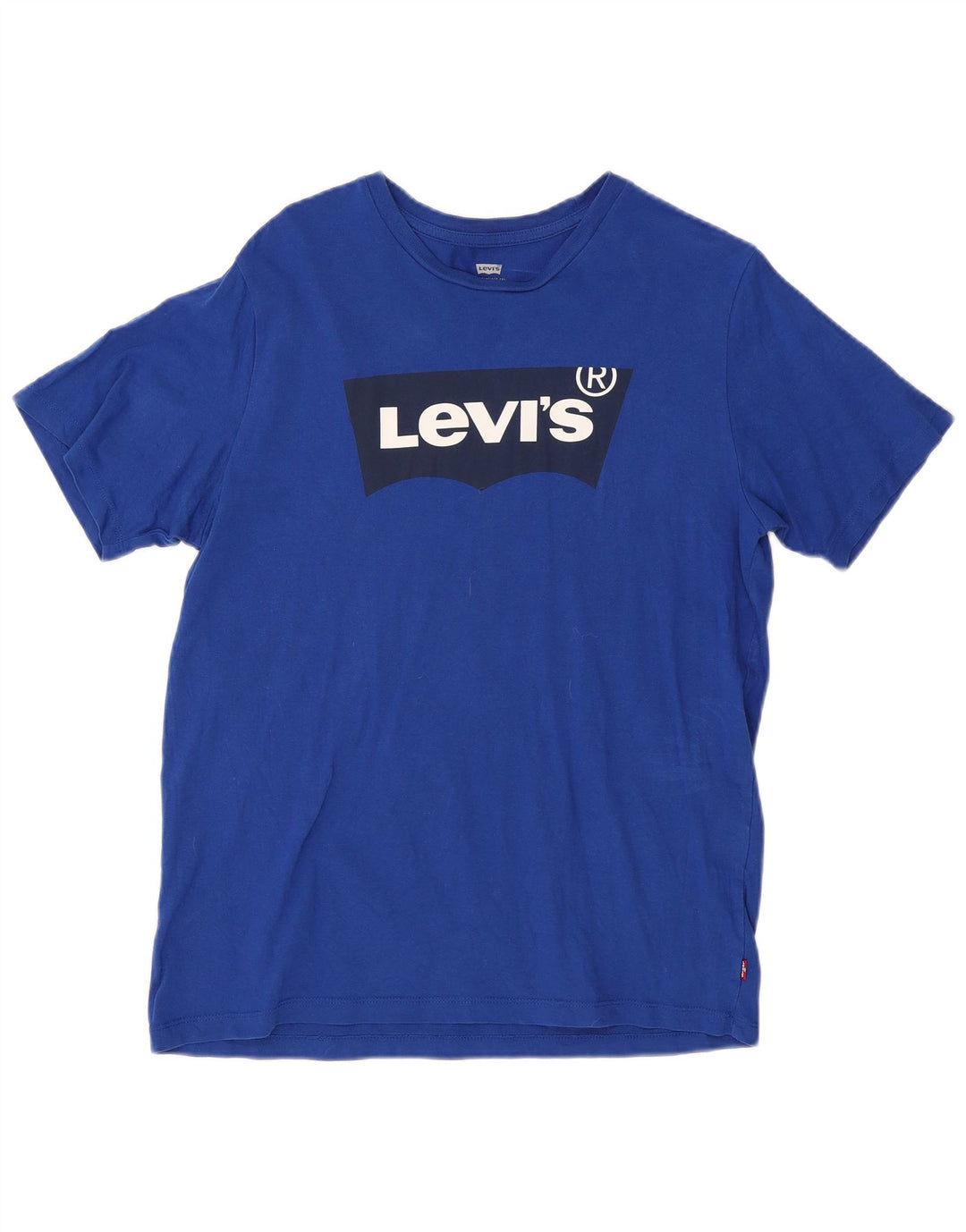 Levi's Damen-T-Shirt mit Grafik, UK 14, mittelblaue Baumwolle