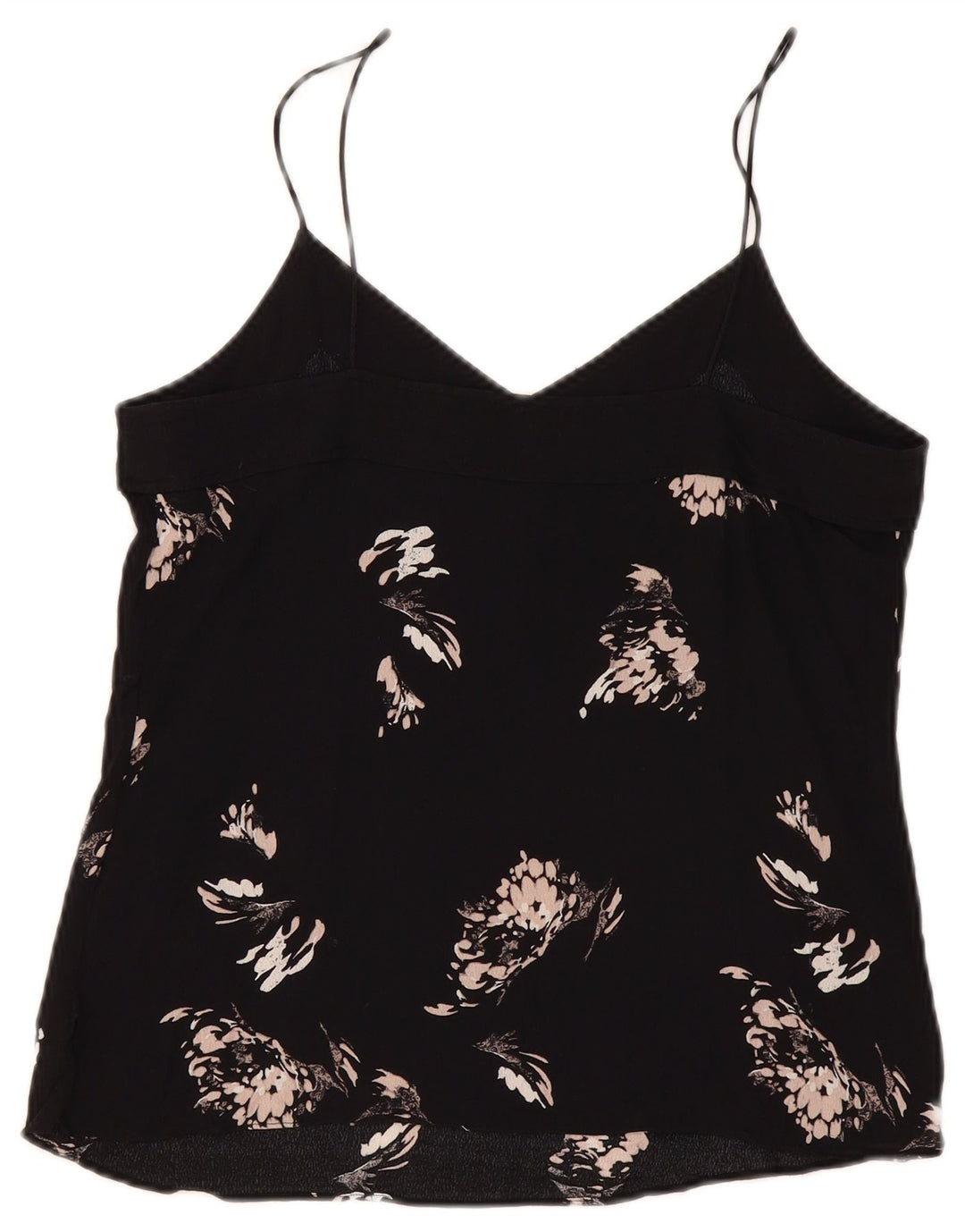 Jigsaw Womens Abstract Pattern Cami Top UK 12 Mittelschwarze Viskose