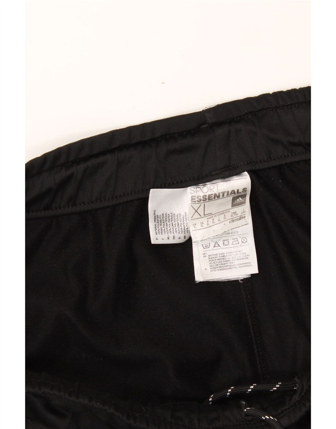 ADIDAS Mens Climalite Tracksuit Trousers XL Black Polyester Vintage Adidas and Second-Hand Adidas from Messina Hembry 